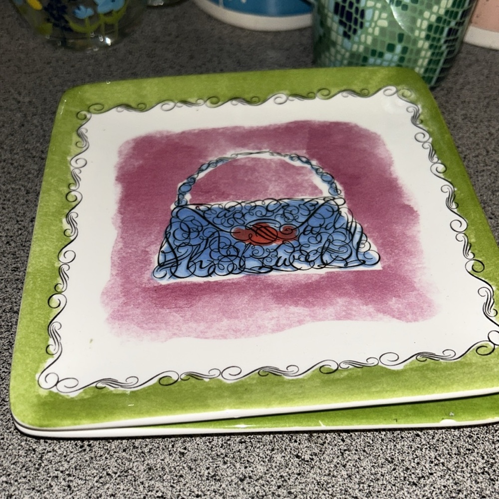 Pier 1 Fashion set of four dessert plates - Picture 5 of 8